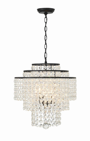 Gabriana 18'' Four Light Chandelier, Matte Black - Main Product Image.jpg