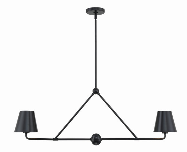Xavian 6'' Two Light Chandelier, Matte Black - Main Product Image.jpg