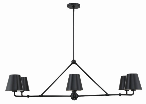 Xavian 18'' Six Light Chandelier, Matte Black - Main Product Image.jpg