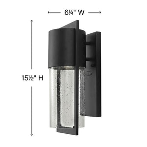 Lodge 6" One Light Medium Wall Mount Lantern, Black