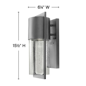 Lodge 6" One Light Medium Wall Mount Lantern, Hematite