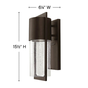 Lodge 6" One Light Medium Wall Mount Lantern, Buckeye Bronze