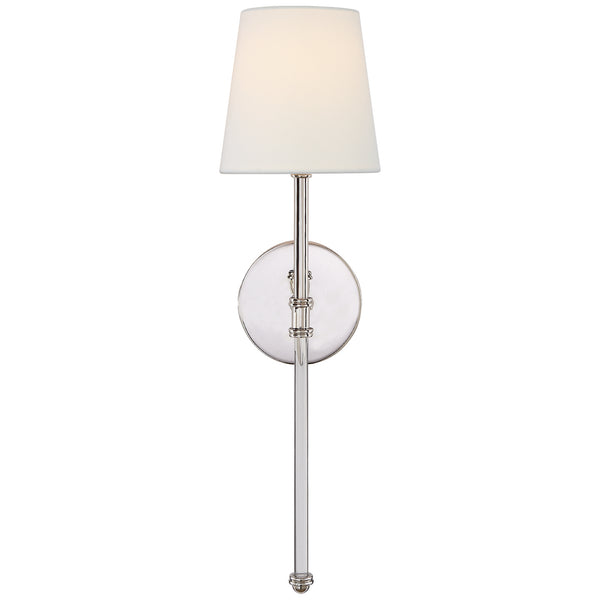 Camille 5.5" One Light Wall Sconce, Polished Nickel