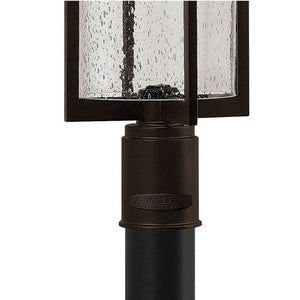 Lodge 8" One Light Large Post Mount Lantern, Buckeye Bronze