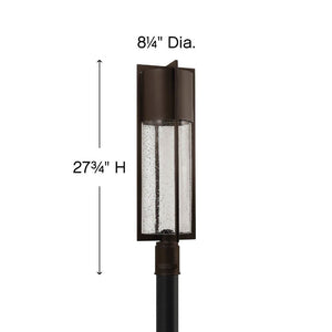 Lodge 8" One Light Large Post Mount Lantern, Buckeye Bronze