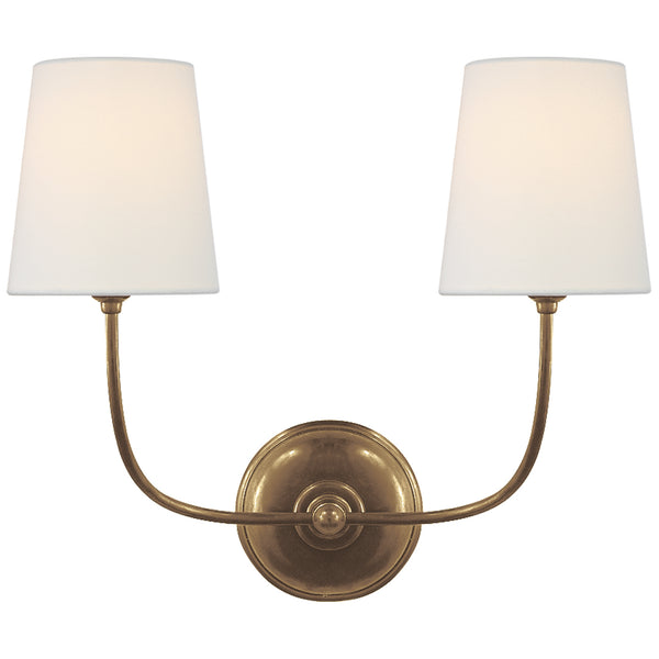Vendome 18" Two Light Wall Sconce, Hand-Rubbed Antique Brass