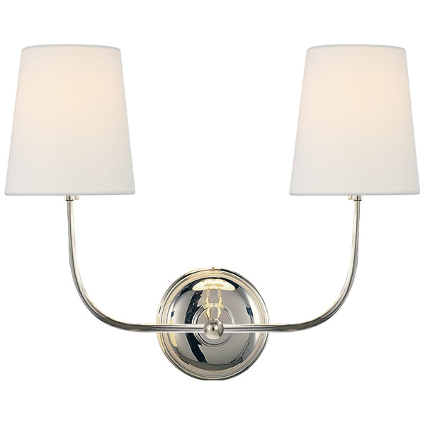 Vendome 18" Two Light Wall Sconce, Polished Nickel