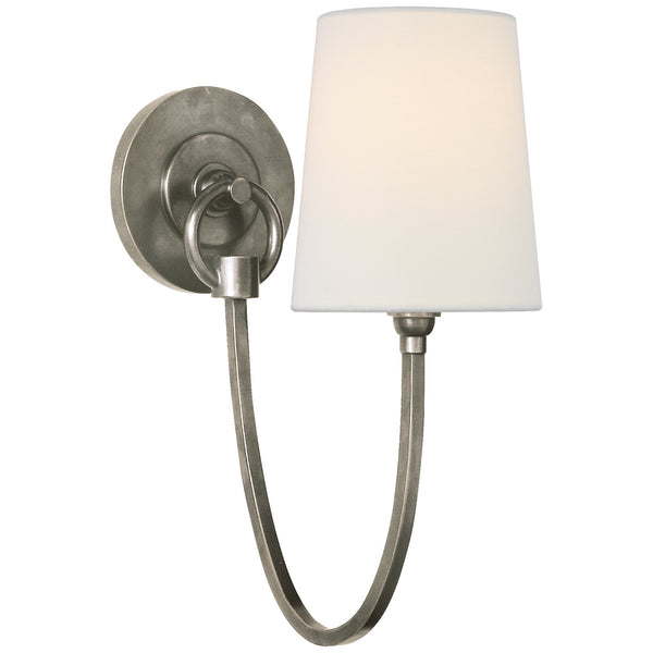 Reed 5" One Light Wall Sconce, Antique Nickel