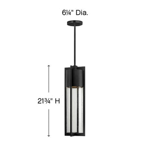 Lodge 6" One Light Large Hanging Lantern, Black
