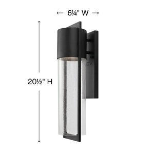 Lodge 20" One Light Medium Wall Mount Lantern, Black