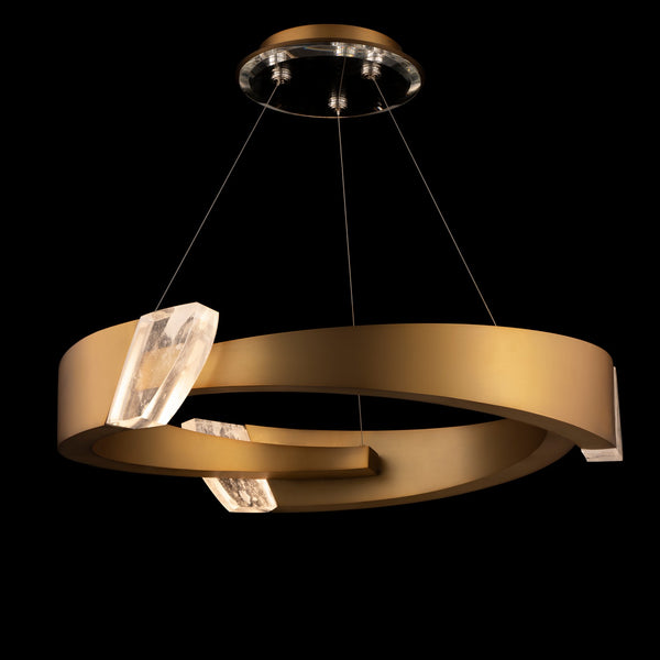 Embrace 34.5'' LED Pendant, Aged Brass with Clear Optic Crystal - Main Product Image.jpg