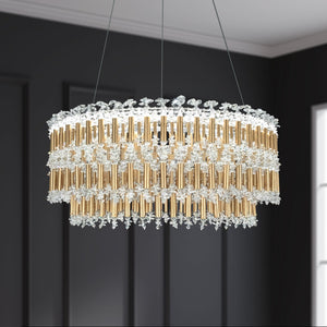 Tahitian 25'' LED Pendant, Heirloom Gold with Clear Optic Crystal - Main Product Image.jpg