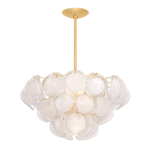 Virex 30" Five Lights Chandelier, Vintage Gold Leaf