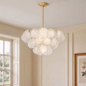 Virex 30" Five Lights Chandelier, Vintage Gold Leaf