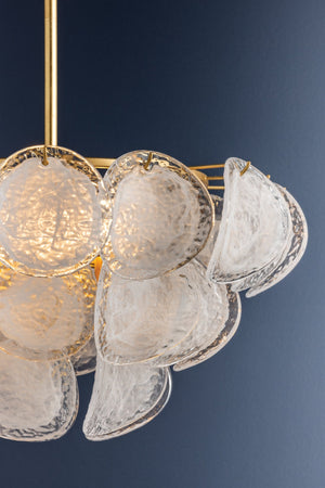 Virex 30" Five Lights Chandelier, Vintage Gold Leaf