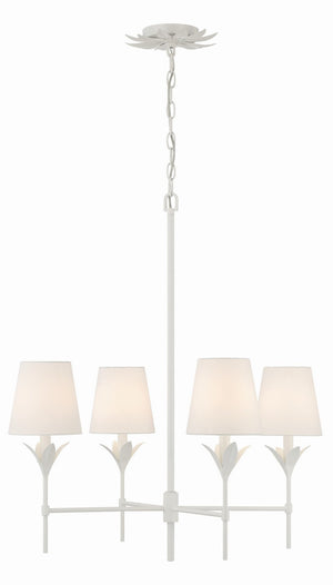 Laurel 28'' Four Light Chandelier, Matte White - Main Product Image.jpg