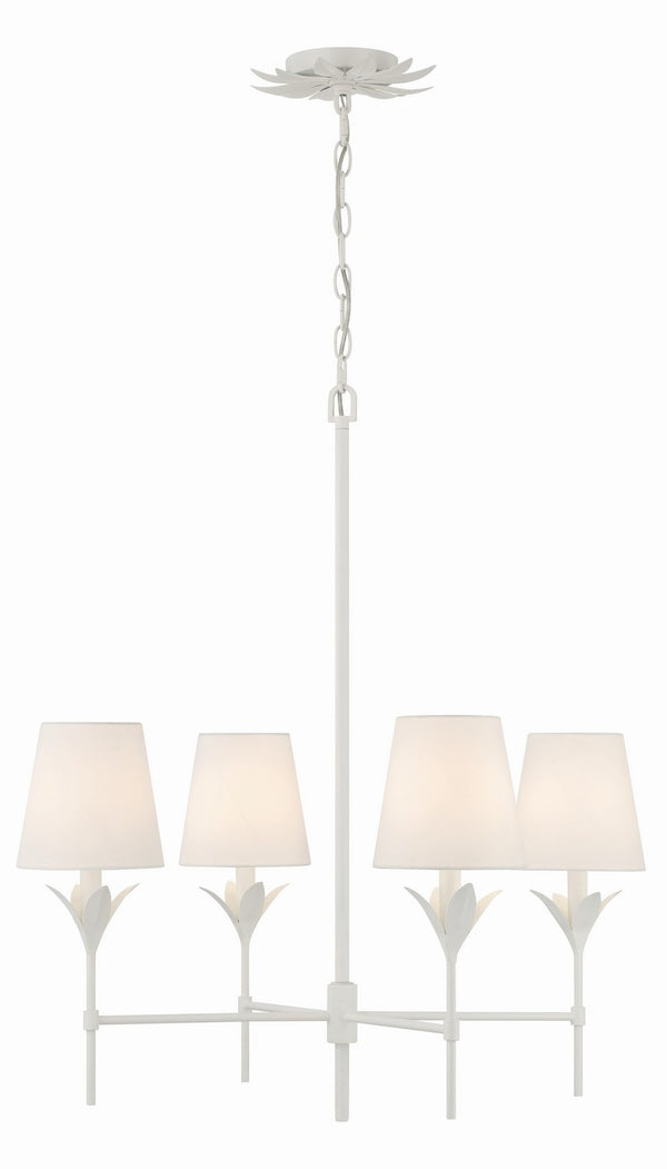 Laurel 28'' Four Light Chandelier, Matte White - Main Product Image.jpg