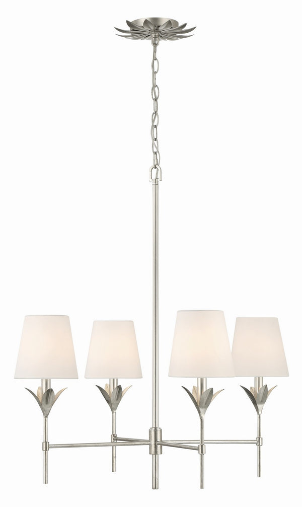Laurel 28'' Four Light Chandelier, Antique Silver - Main Product Image.jpg