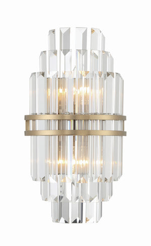 Hayworth 7.5'' Two Light Wall Sconce, Aged Brass - Main Product Image.jpg