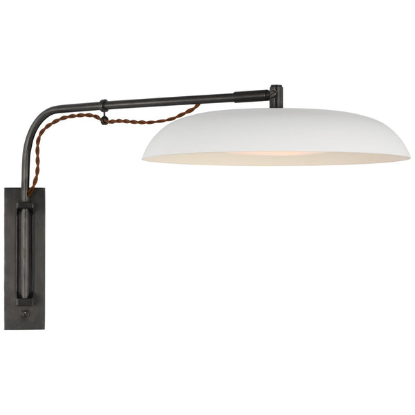 Cyrus 14" LED Wall Sconce, Bronze and White
