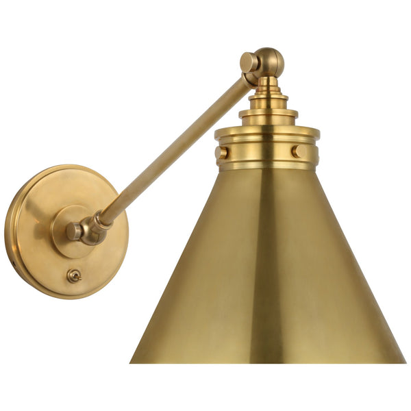 Parkington  8.5" LED Wall Sconce, Antique-Burnished Brass