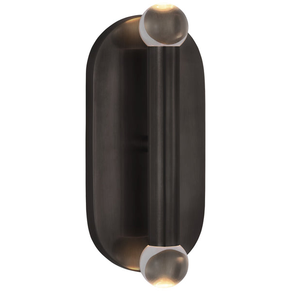 Rosseau 4.25" LED Wall Sconce, Bronze with Clear Glass