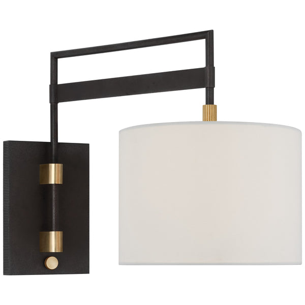 Gael 11" LED Wall Sconce, Warm Iron and Antique Brass