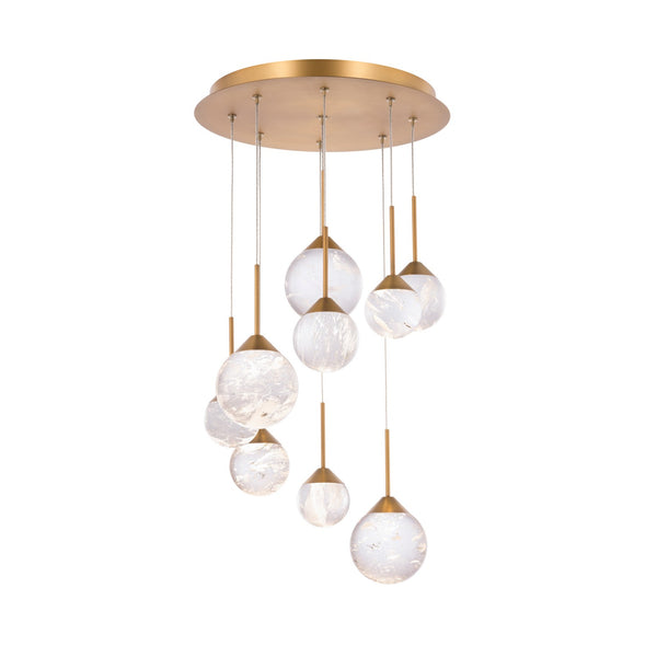 Quest 12'' LED Pendant, Aged Brass - Main Product Image.jpg