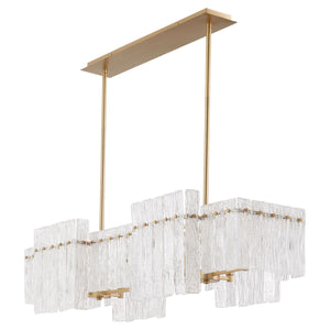 Lennox Eight Light Linear Pendant, Aged Brass - Main Product Image.jpg