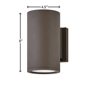 Cache 4" One Light Small Down Light Wall Mount Lantern, Architectural Bronze