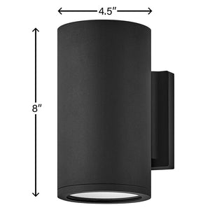 Cache 4" One Light Small Down Light Wall Mount Lantern, Black