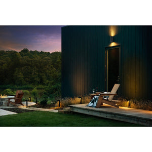 Cache 4" Two Lights Small Up/Down Wall Mount Lantern, Black