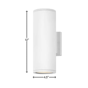 Cache 4" Two Lights Small Up/Down Wall Mount Lantern, Satin White