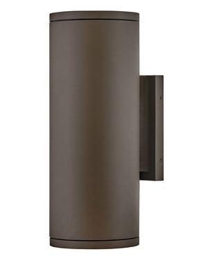 Cache 6" Two Lights Medium Wall Mount Lantern, Architectural Bronze