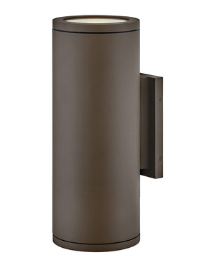 Cache 6" Two Lights Medium Wall Mount Lantern, Architectural Bronze