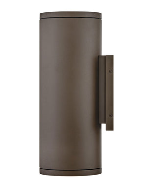 Cache 6" Two Lights Medium Wall Mount Lantern, Architectural Bronze