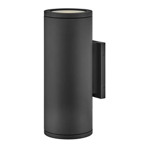 Cache 6" Two Lights Medium Wall Mount Lantern, Black