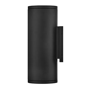 Cache 6" Two Lights Medium Wall Mount Lantern, Black