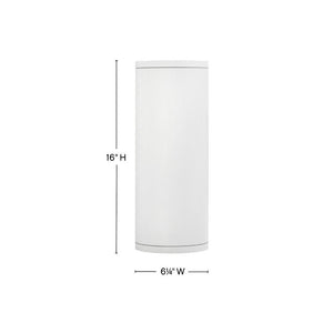 Cache 6" Two Lights Medium Wall Mount Lantern, Textured White