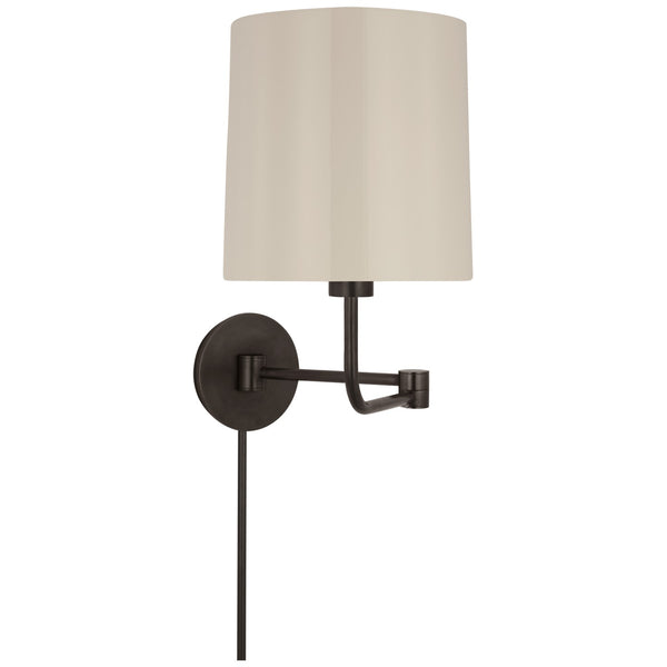 Go Lightly 8.75" LED Swing Arm Wall Light, Bronze / China White