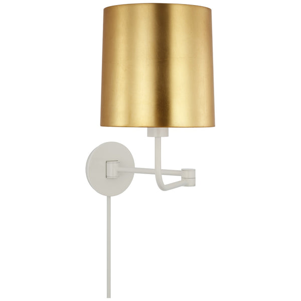 Go Lightly 8.75" LED Swing Arm Wall Light, China White / Gild