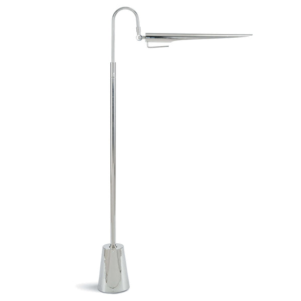 Raven 6" One Light Floor Lamp, Polished Nickel