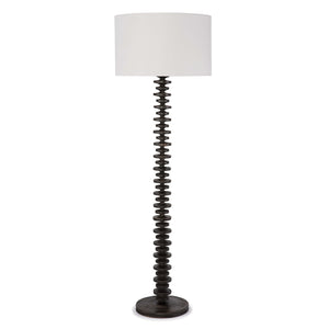 Fishbone 21" One Light Floor Lamp, Ebony