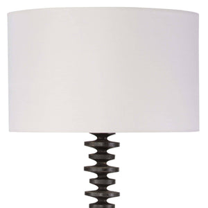 Fishbone 21" One Light Floor Lamp, Ebony