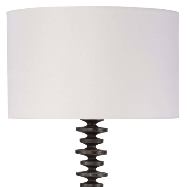 Fishbone 21" One Light Floor Lamp, Ebony