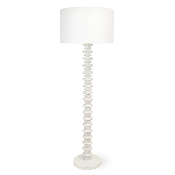 Fishbone 21" One Light Floor Lamp, White