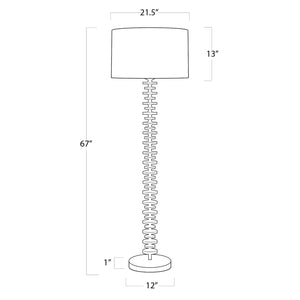 Fishbone 21" One Light Floor Lamp, White
