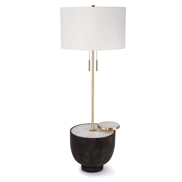 Theo 21" Two Lights Floor Lamp, Ebony