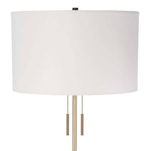 Theo 21" Two Lights Floor Lamp, Ebony