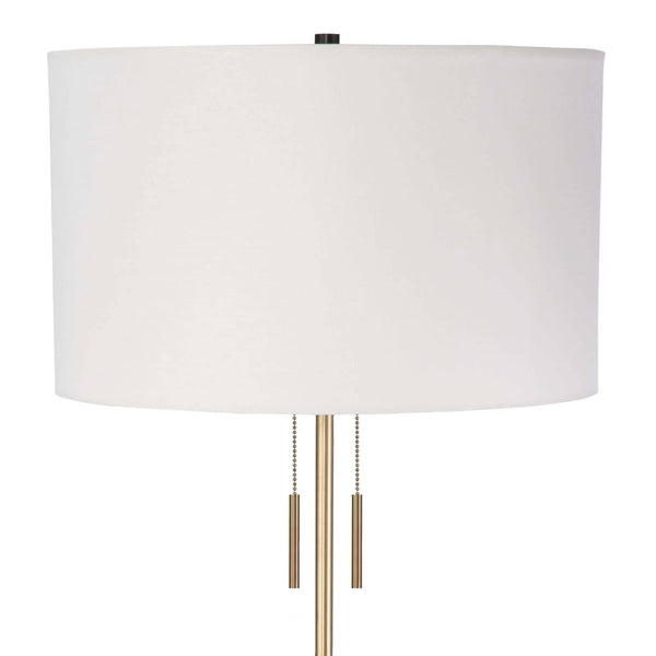 Theo 21" Two Lights Floor Lamp, Ebony